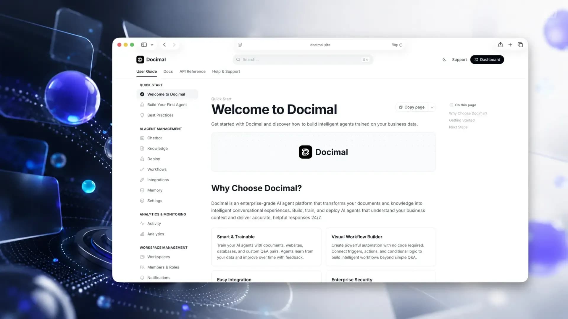 Docimal AI Agent Chatbot & Automation